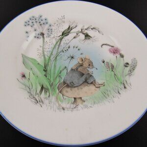 ELIZABETHAN MR. MOUSE FINE BONE CHINA CHILD'S PLATE HAND DECORATED ENGLAND